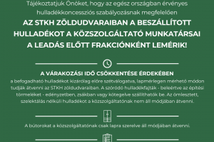 Tájékoztató zöldudvarban hulladékladásról